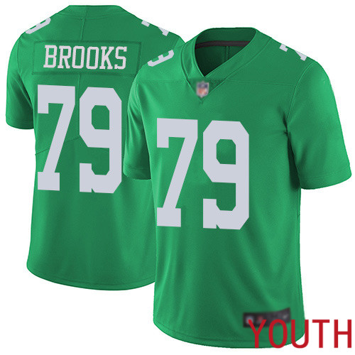 Youth Philadelphia Eagles 79 Brandon Brooks Limited Green Rush Vapor Untouchable NFL Jersey Football